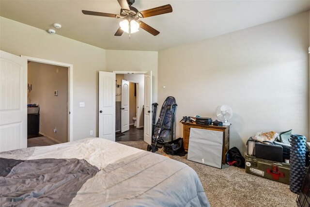 1012 SW 13th St, Moore, OK 73160 - carpeted bedroom with a ceiling fan