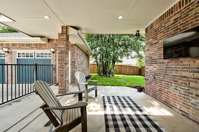 1508 Station St, Edmond, OK 73034 - fenced backyard featuring a patio area