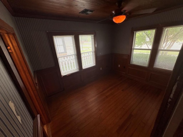 408 N Findlay St, Norman, OK 73071 - spare room featuring wood finished floors and ceiling fan