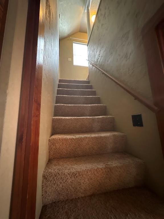 408 N Findlay St, Norman, OK 73071 - stairs with lofted ceiling