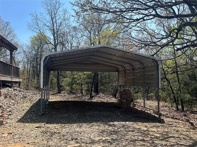 216 N Bk 1600 Rd, Stigler, OK 74462 - view of parking featuring a detached carport