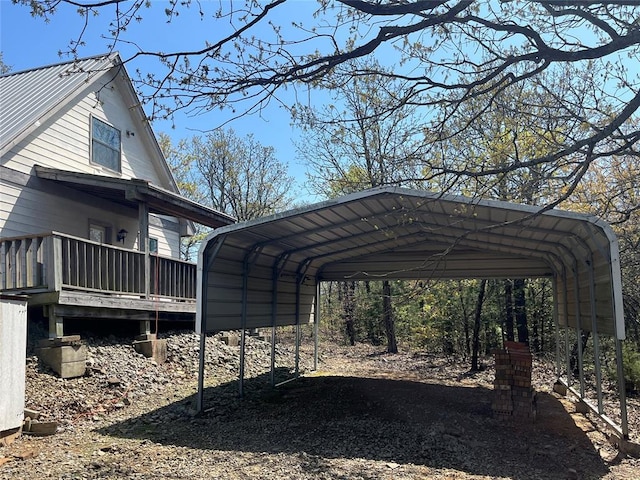216 N Bk 1600 Rd, Stigler, OK 74462 - view of parking / parking lot with a detached carport