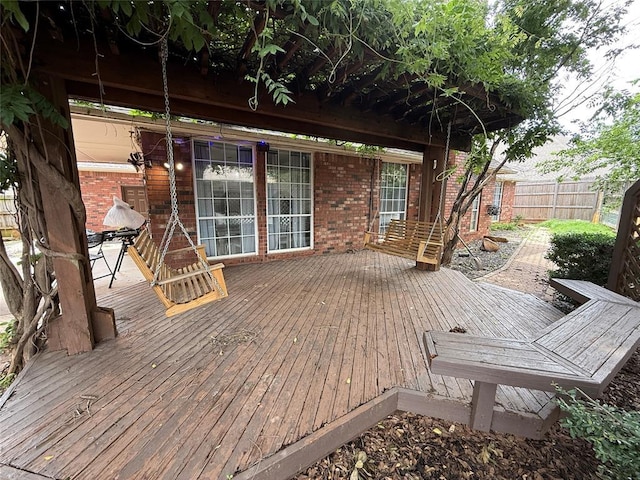 9977 Birkenhead Ct, Yukon, OK 73099 - view of wooden terrace