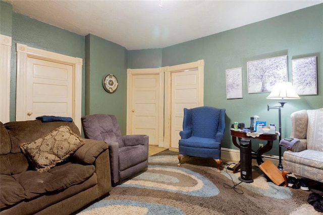 320 W Forest Ave, Eufaula, OK 74432 - view of carpeted living room