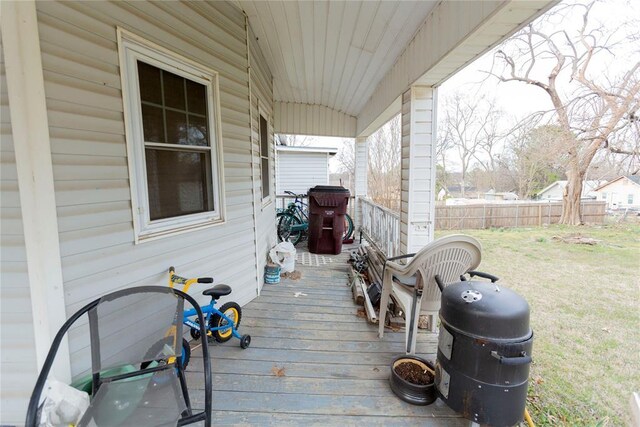 320 W Forest Ave, Eufaula, OK 74432 - view of wooden porch
