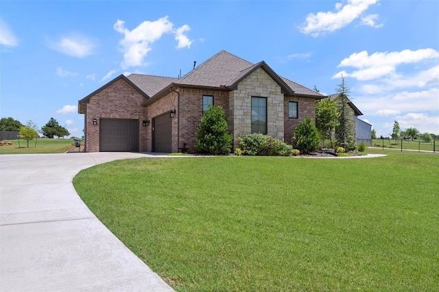 971 County St Unit 2983, Blanchard, OK 73010 - view of front of property featuring a garage, a shingled roof, concrete driveway, and brick siding