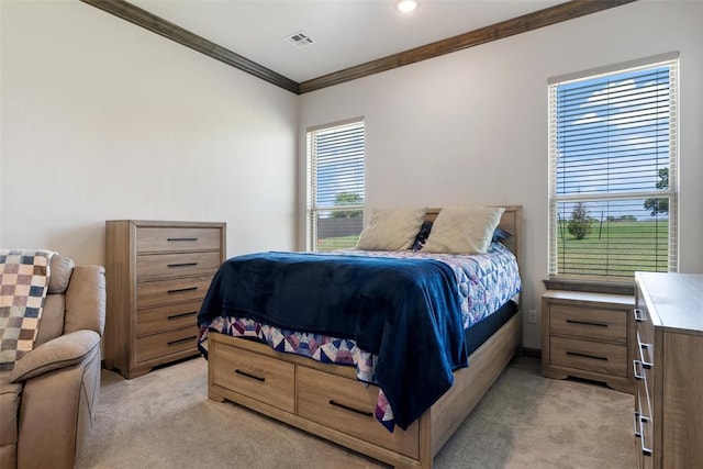 971 County St Unit 2983, Blanchard, OK 73010 - bedroom featuring light colored carpet and crown molding