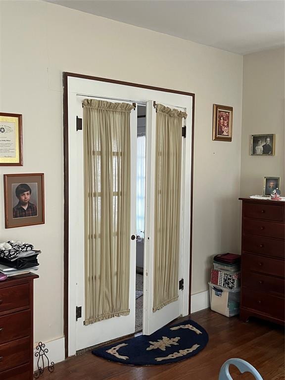 520 S Main St, Wetumka, OK 74883 - doorway to outside with wood finished floors