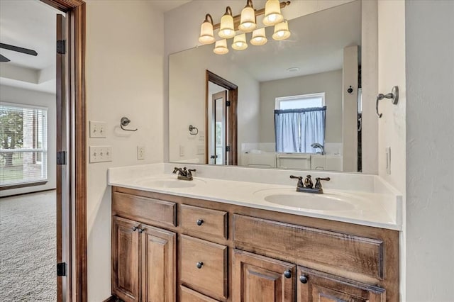104 Southpointe Ave, Tuttle, OK 73089 - full bath with double vanity and healthy amount of natural light