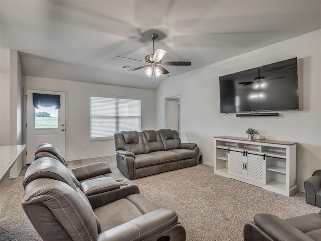 1940 Eli Ave, Tuttle, OK 73089 - living area with carpet flooring, ceiling fan, and baseboards