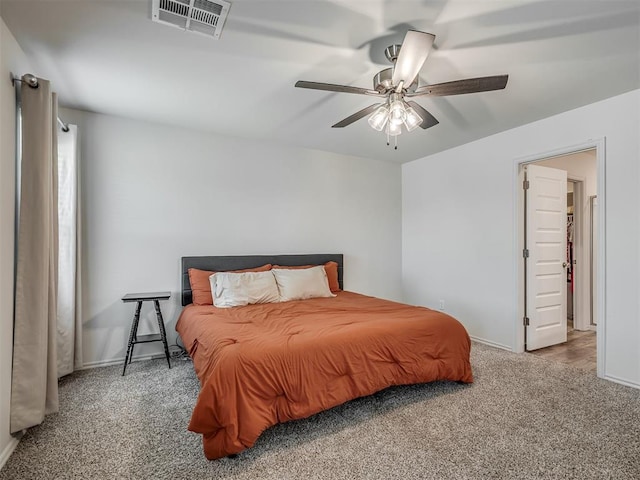 1940 Eli Ave, Tuttle, OK 73089 - bedroom with carpet flooring, baseboards, and ceiling fan