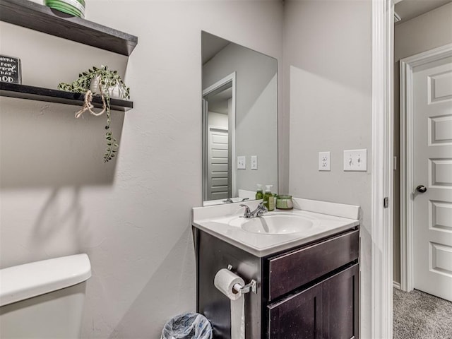 1316 Chuck Wagon Dr, El Reno, OK 73036 - half bathroom with vanity and toilet