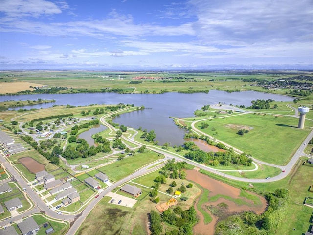 1316 Chuck Wagon Dr, El Reno, OK 73036 - aerial view of property and surrounding area featuring a nearby body of water