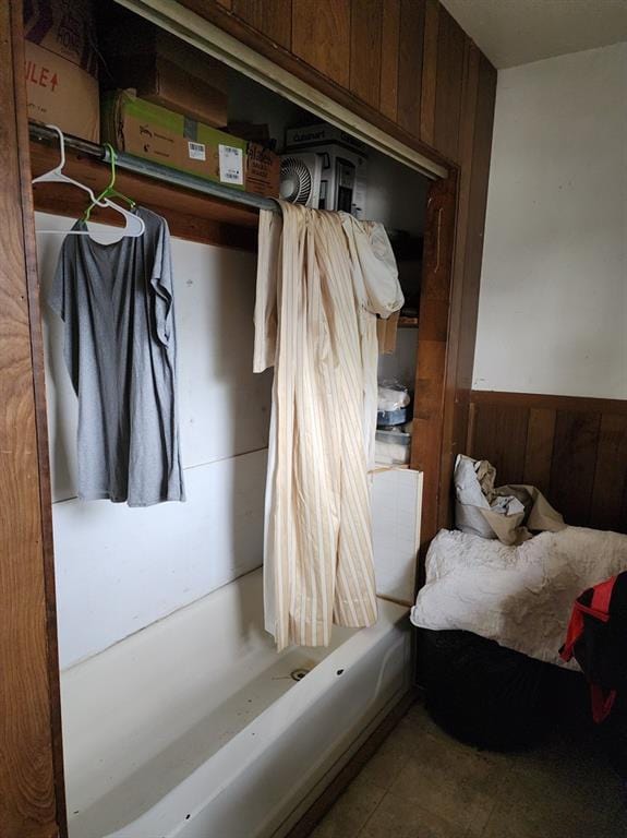 310 Mcgee St, Eufaula, OK 74432 - mudroom featuring wooden walls and wainscoting