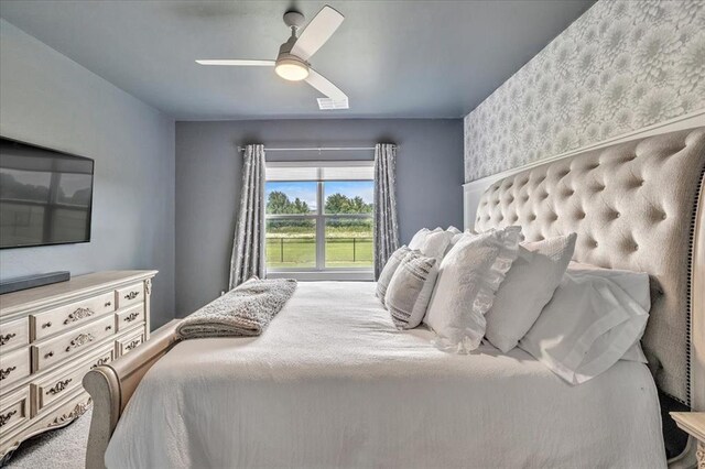 13091 Mannington Rd, Edmond, OK 73025 - bedroom with ceiling fan