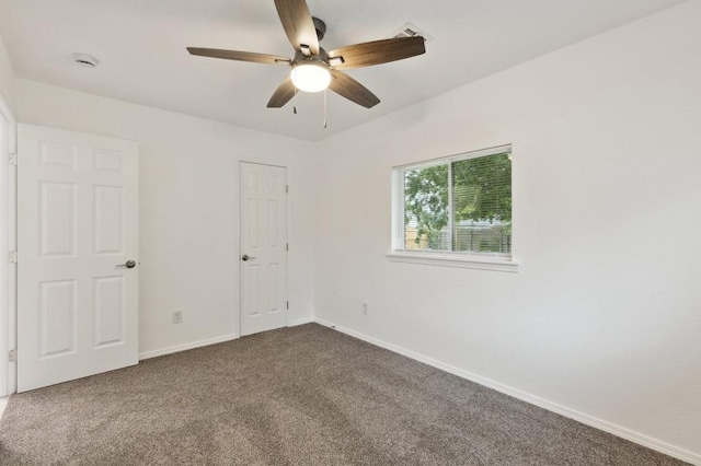2617 SW 69th St, Oklahoma City, OK 73159 - unfurnished bedroom featuring carpet floors and a ceiling fan