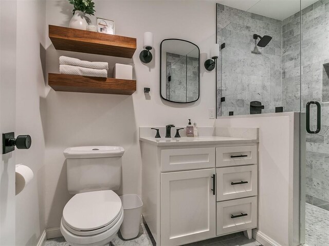 4107 Northhampton Dr, Norman, OK 73072 - bathroom featuring a shower stall and vanity