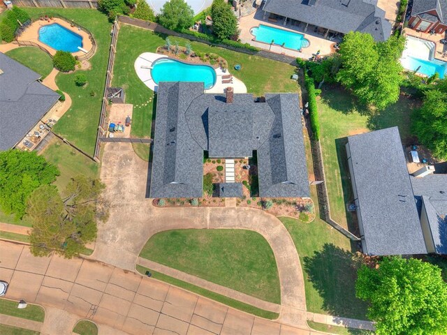 4107 Northhampton Dr, Norman, OK 73072 - aerial view of a pool area