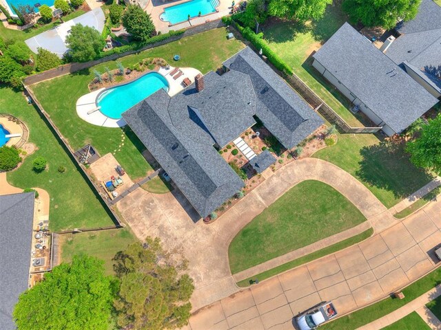 4107 Northhampton Dr, Norman, OK 73072 - bird's eye view of a pool