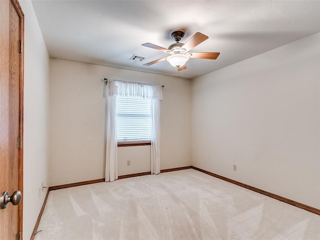 7204 Walnut Creek Dr, Oklahoma City, OK 73142 - unfurnished room featuring a ceiling fan and light colored carpet