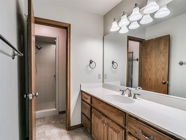7204 Walnut Creek Dr, Oklahoma City, OK 73142 - full bathroom featuring vanity and a shower stall