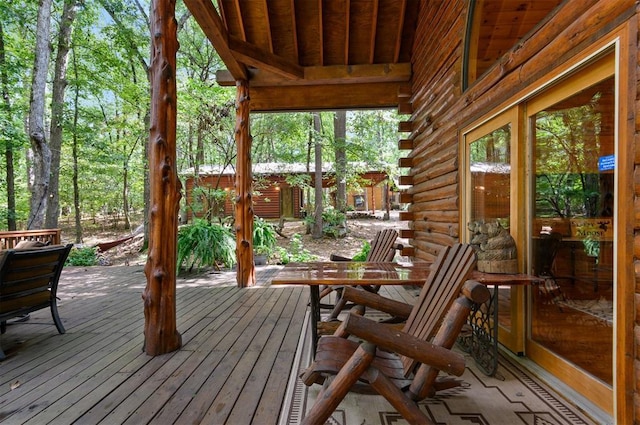 185 Marlin Dr, Broken Bow, OK 74728 - view of wooden deck