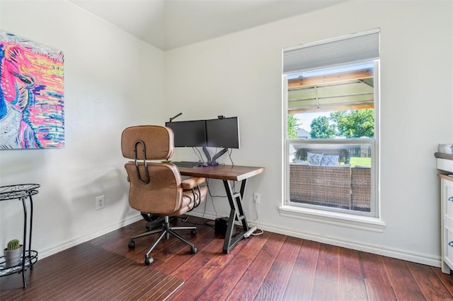 908 Carol Ann Pl, Moore, OK 73160 - office featuring wood finished floors and baseboards