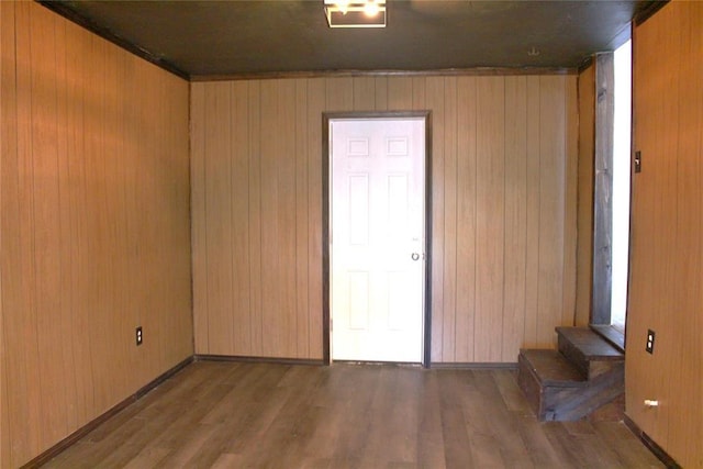 1521 SW 45th St, Oklahoma City, OK 73119 - spare room with wood finished floors and wooden walls