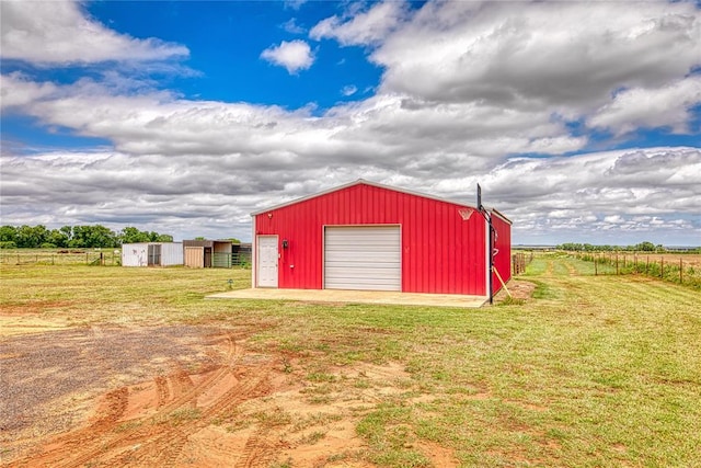 20649 E 1110th Rd, Canute, OK 73626 - view of pole building featuring driveway and a view of rural / pastoral area