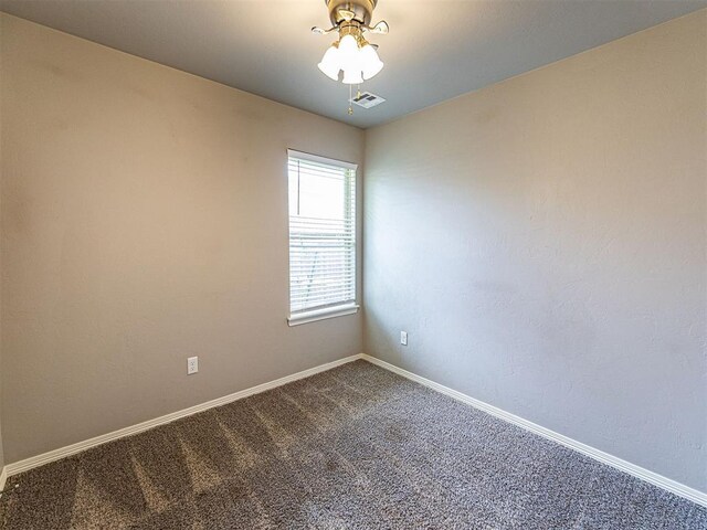 4212 Bonaparte Blvd, Midwest City, OK 73110 - empty room with ceiling fan, baseboards, and carpet flooring