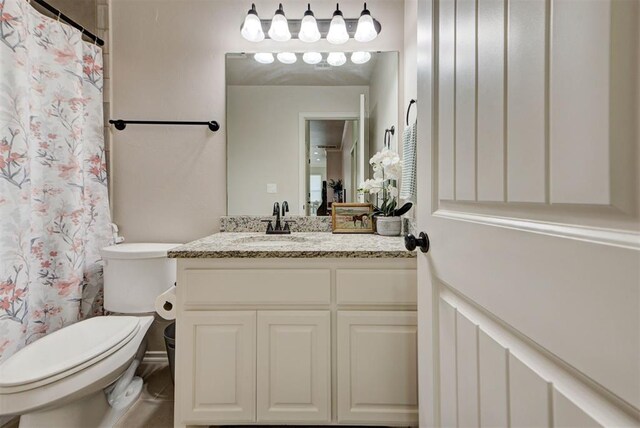 8340 NW 137th St, Oklahoma City, OK 73142 - full bathroom featuring vanity and a shower with shower curtain