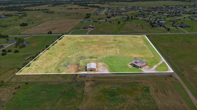 3895 NE Arrowhead Rd, Piedmont, OK 73078 - aerial view of sparsely populated area with property boundaries highlighted