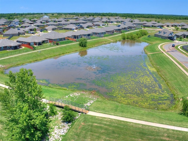 3911 Wiltshire Dr, Norman, OK 73026 - aerial view of residential area with a large body of water