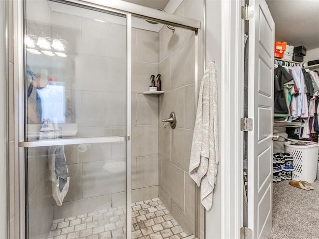 3911 Wiltshire Dr, Norman, OK 73026 - bathroom with a shower stall and a spacious closet