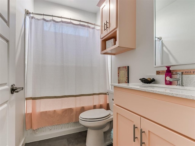 8324 NW 151st Ter, Edmond, OK 73013 - full bath with vanity, toilet, and shower / tub combo