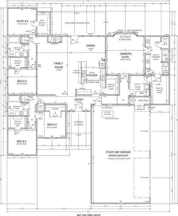 8621 Oak Tree Cir, Edmond, OK 73025 - view of property floor plan