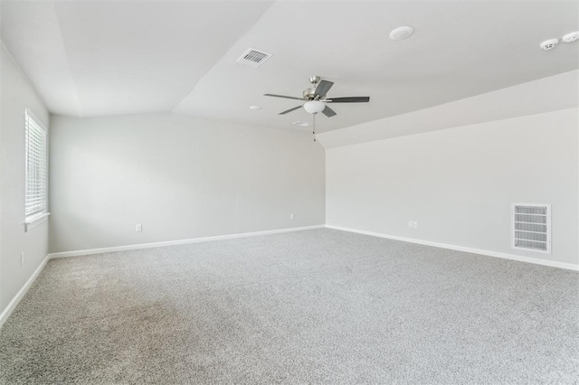 1513 Reid Pryor Rd, Norman, OK 73072 - carpeted spare room with a ceiling fan and lofted ceiling