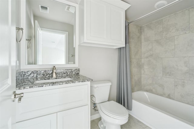 1513 Reid Pryor Rd, Norman, OK 73072 - full bath featuring vanity, shower / bath combo, and tile patterned floors