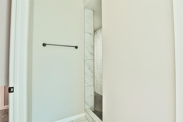 12016 SW 50th St, Mustang, OK 73064 - full bathroom with tiled shower and baseboards