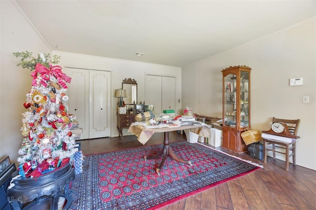 2917 W Pelham Dr, Oklahoma City, OK 73120 - home office with wood finished floors