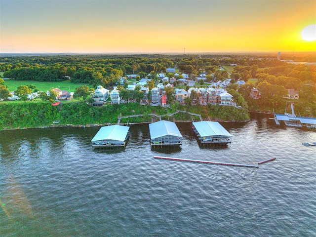 37271 S Cliff Crest Dr, Langley, OK 74301 - aerial view at dusk of a water view