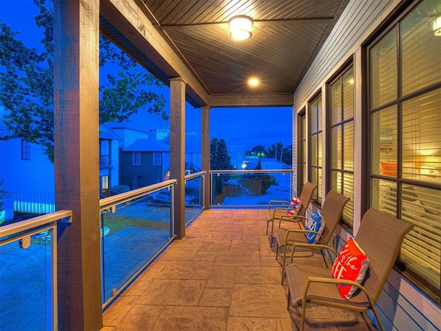 37271 S Cliff Crest Dr, Langley, OK 74301 - view of balcony at night