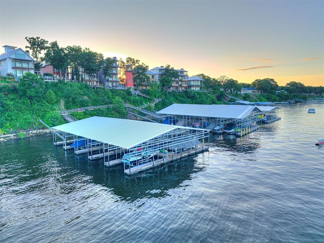 37271 S Cliff Crest Dr, Langley, OK 74301 - dock with a water view and boat lift