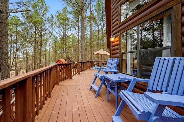 1073 Southern Hills Cir, Broken Bow, OK 74728 - view of deck