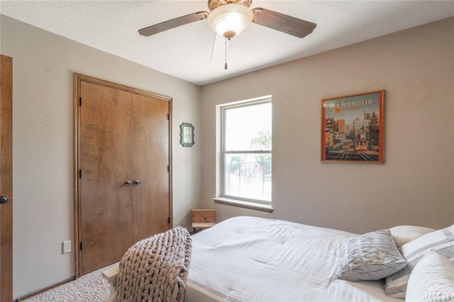 108 Raye Pl, Tuttle, OK 73089 - bedroom featuring a closet and ceiling fan