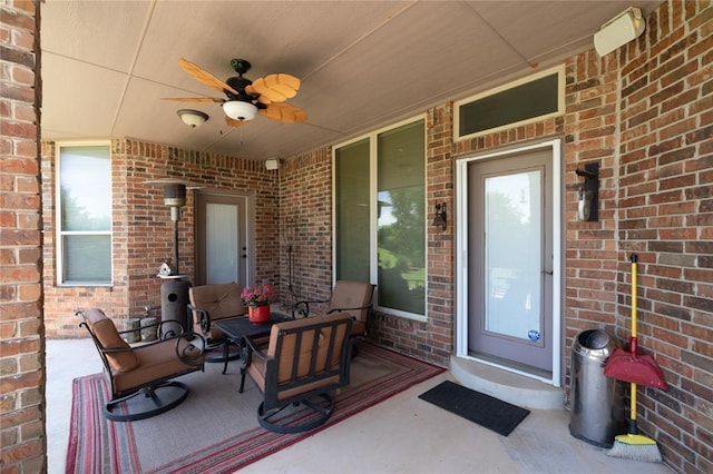 108 Raye Pl, Tuttle, OK 73089 - view of patio / terrace featuring a ceiling fan