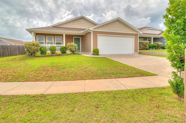 15108 Coldsun Dr, Oklahoma City, OK 73170 - view of front facade featuring an attached garage, a porch, and driveway