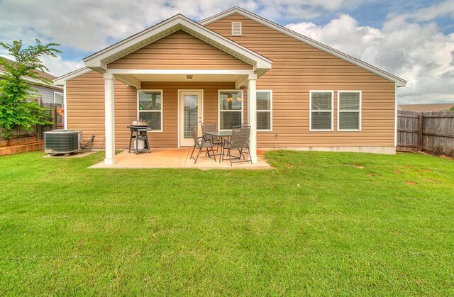 15108 Coldsun Dr, Oklahoma City, OK 73170 - back of property with a fenced backyard and a patio