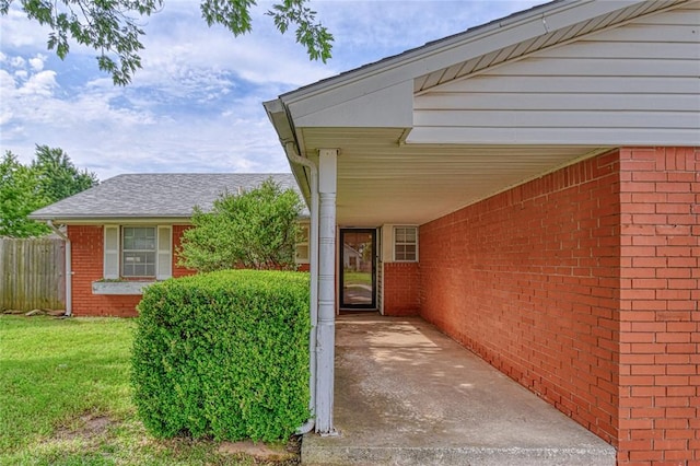 342 W Birch Dr, Mustang, OK 73064 - property entrance with brick siding