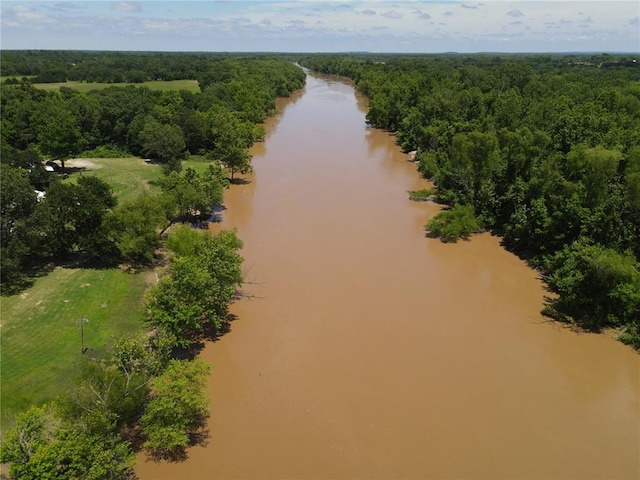 410052 E 1103rd Rd, Checotah, OK 74426 - bird's eye view of a large body of water and a heavily wooded area